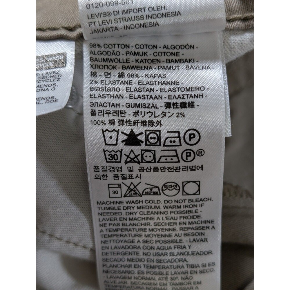 Levi's 541 Jeans Mens 34X30 Tan Athletic Taper Pants Casual Minimalist Stretch - Picture 5 of 12